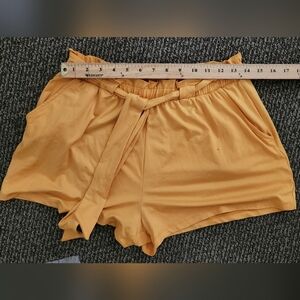 High Waist Mustard Yellow Women's Shorts